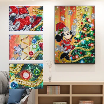 5D DIY Özel Şekilli Elmas Boyama Noel Fare Çapraz Dikiş Mozaik Kitleri Çapraz Dikiş Boyama Odası Süslemeleri Ev İçin