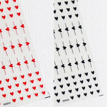 5D Yeni Tırnak Sanat Moda Etiket Güzel Kalp Şekli Mektup DIY Tırnak Sanat Çıkartmaları İnce Sert Büyüleyici Manikür Kaydırıcılar Çıkartmaları
