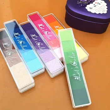 6 Renk Toksik Olmayan Degrade Renk Parmak İzi Inkpad DIY Scrapbooking Dekorasyon Sızdırmazlık Aksesuarları çocuk Oyuncak Çocuklar Hediye