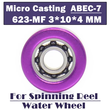 623-MF Mikro Döküm Rulman 3*10*4 mm (1 ADET ) ABEC-7 İplik Makarası İçin su çarkı Rulmanlar 623 Davul Rulman