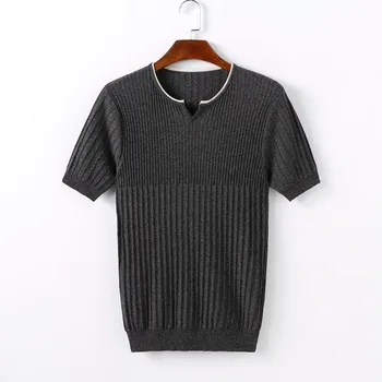 6565-erkek kısa kollu tişört kan gelgit marka Koreli erkek pamuklu tişört yarım kollu gömlek giyim