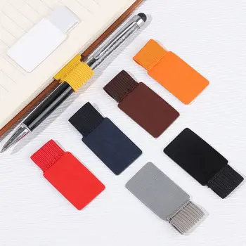 8 Renk Kendinden yapışkanlı kalemlik Deri Kalem Klip kalemlik Elastik Döngü Dizüstü Dergiler Panoları Porta Penne
