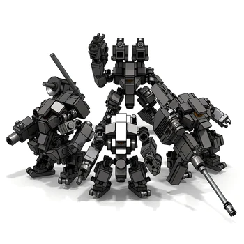 8CM Mecha Mücadele Savaş Asker Robotlar Modeli Montaj Küçük Parçacık Yapı Taşları Eğitici Oyuncaklar Çocuklar İçin Tuğla