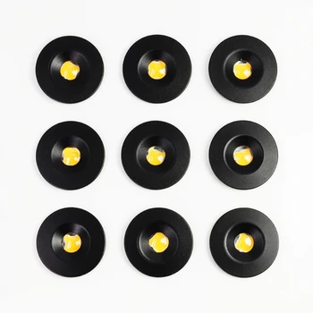9 adet 1W IP65 Mini LED Spot dolap ışığı Led Spot Gölgelik Merdiven Tavan Lambası Focos Led Spot Downlight Siyah Gümüş Kabuk