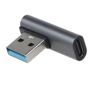 90 Derece USB C-USB A Adaptör Dik Açı USB A 3.0 Erkek-USB Tip C