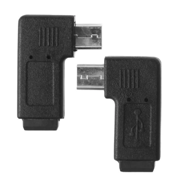 90° Sol ve Sağ Açılı Mini USB 5Pin Dişi Mikro USB Erkek Data Sync Adaptörü D08A