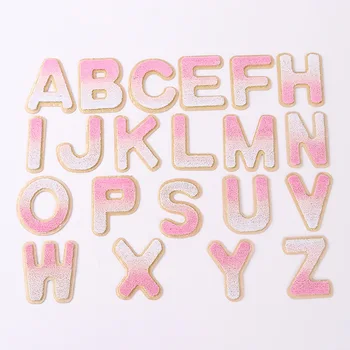 A-Z Yeni İngilizce Harfler Yamalar Giyim Çanta İçin etiket Yamalar Alfabe Mektubu 3D Renkli Degrade Mektup Yamalar