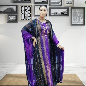 Abaya Dubai şerit Baskı Müslüman Elbise Bayan Parti Avrupa Giyim Amerikan Giyim Afrika Tasarım Gevşek Elbise