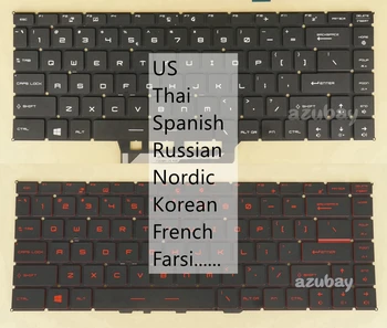 ABD Tay İspanyolca İskandinav Fransız Farsça rusça klavye MSI GF65 PS63, Bravo 15 A4DCR 15 A4DDR, MS-16WK MS-16W1 MS-16R1 MS-16R3
