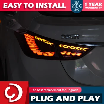 AKD Araba Styling için Hyundai Elantra park lambaları 2011-2016 GTS Kuyruk Lambası LED DRL Dinamik Sinyal Fren Ters oto Aksesuarları