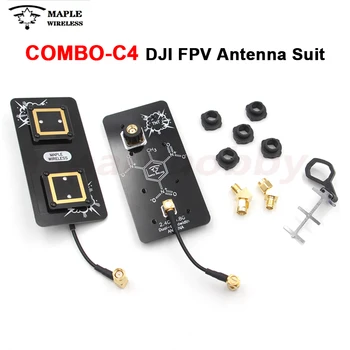 Akçaağaç Kablosuz COMBO-C4 DJI FPV 2.4 / 5.8 GHz Çift bantlı Uzun Mesafe Dijital Gözlüğü Anten Takım Elbise için Geçerli uzaktan kumandalı dronlar