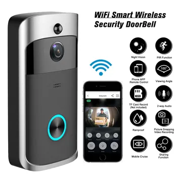 Akıllı Kapı Zili Kamera Wifi Kablosuz Çağrı İnterkom Video Göz Daireler için kapı zili Halka Telefon Ev Güvenlik Kameraları