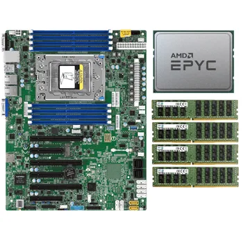 AMD EPYC 7551 P CPU 32 Çekirdek İşlemci + Supermicro H11SSL - ı Anakart Sunucu + 4x32 GB 2133 P RAM