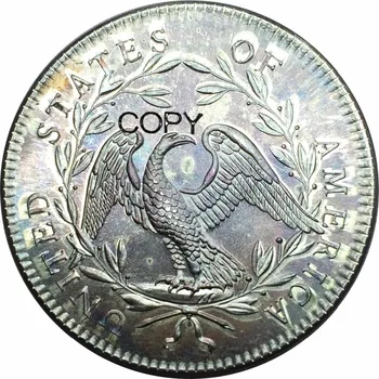 Amerika Birleşik Devletleri Erken Gümüş Dolar 1794 Akan Saç Dolar Pirinç Kaplama Gümüş çoğaltma paralar