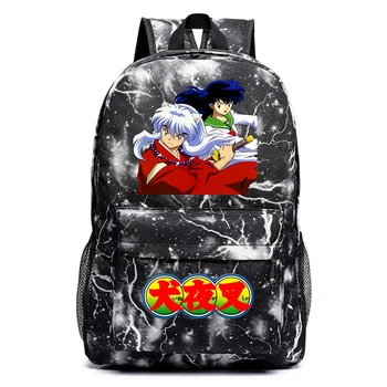 Anime InuYasha Mochila Packsack Seyahat Sırt Çantası Öğrenci Rahat Kumaş Unisex Teenger Schoolbag Yüksek Kalite Laptop