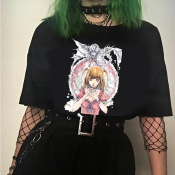 Anime Kadın T Shirt Tees Tops Misa Amane gömlek kadınlar için Harajuku Üstleri moda Kısa Kollu Rahat unisex Tshirt Giysileri