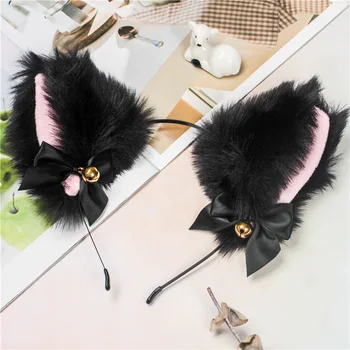 Anime Kedi Kulaklar Hairband Şapkalar Seksi Masquerade Cadılar Bayramı Cosplay Sahne