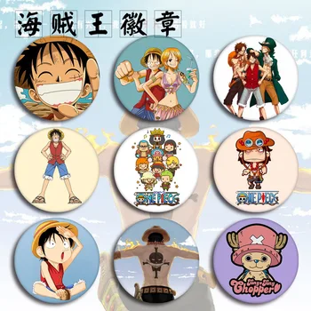 Anime TEK PARÇA Rozetleri Sırt Çantası Anime Demir rozet pimleri Dekorasyon Broş Metal Rozetleri Giysi Çantası DIY Hediyeler Çocuk Oyuncakları