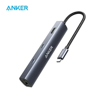 Anker USB C Hub, PowerExpand 6-in-1 USB C PD Ethernet Hub ile 65 W Güç Teslimat, 4 K HDMI, 1 Gbps Ethernet,2 USB 3.0 Veri Bağlantı Noktaları