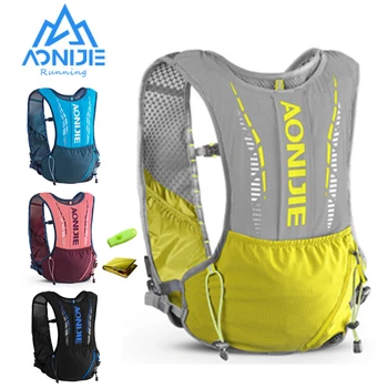 AONIJIE C9102 Tek sırt çantası Siyah Yelek 5L sıvı alımı sırt çantası paket çantası Yumuşak Su Mesane Şişesi yürüyüş parkuru Koşu Maratonu