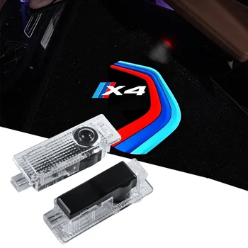 Araba Aksesuarları Led kapı ışık Logosu lazer projektör lambası karşılama ışığı hayalet BMW Aksesuarları BMW için X4 F26 G02 F98 2014-2021