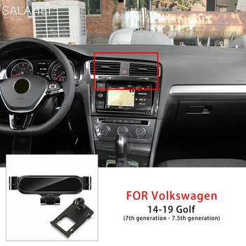 Araba cep telefonu tutacağı Golf 7 İçin MK7 2013-2019 Volkswagen VW Golf 7 7.5 İçin MK7 2014-2019 Hava Firar Styling telefon standı Desteği