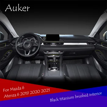 Araba iç dekorasyon kalıplama Siyah titanyum fırçalanmış Araba Styling Mazda 6 Atenza İçin 6 2019 2020 2021 Aksesuarları