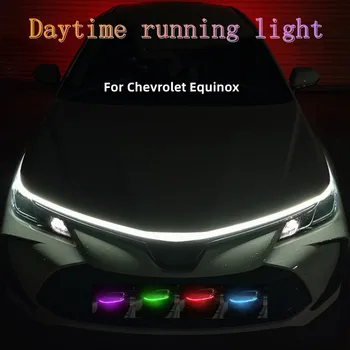 Araba Kaput Esnek Led şerit ışık 12V gündüz Farları dekorasyon arka Uzun Otomatik Atmosfer Lambası Chevrolet Equinox İçin