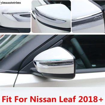 Araba Kapı dikiz aynası Koruma Şeridi Streamer Kapak Trim Fit Nissan Leaf 2018 - 2022 İçin ABS Krom Aksesuarları Dış