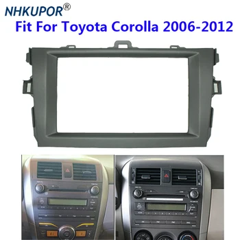 Araba Radyo Fasya Toyota Corolla 2006-2012 İçin Otomatik Stereo Arayüzü Dash CD Trim Kurulum çerçeve kiti ön çerçeve 2 Din
