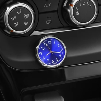 Araba Saati Aydınlık Otomatik Dahili Stick-On Mini dijital saat Mekanik Kuvars Saatler Kendinden yapışkanlı Oto Süs Araba Aksesuarları