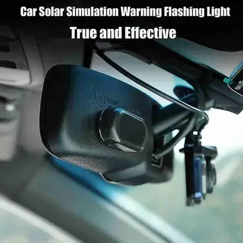 Araba Sahte güvenlik ışığı Güneş Enerjili Simüle Kukla Anti-Hırsızlık Uyarı kablosuz Alarm LED Taklit Yanıp Sönen Uyarı Lambası U0P3