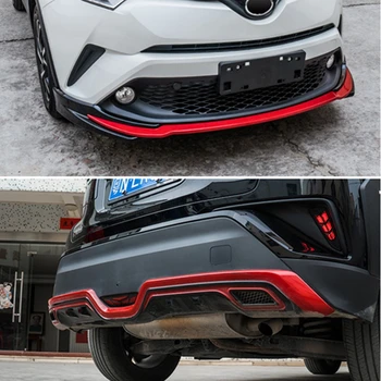 Araba Styling ABS Boya Ön Arka Tampon Difüzör Skid Koruyucu Güvenlik Plaka Tampon Kapak Trimler Toyota CHR İçin C-HR 2018 2019
