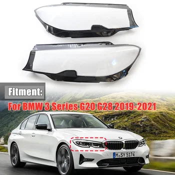Araba Ön far camı Kapağı BMW 3 Serisi İçin G20 G28 320i 330i 325Li 2019 2020 2021 Cam Otomatik Kabuk Far Abajur