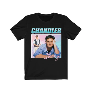 Arkadaşlar Chandler Bing Komik Hediye 90s T Shirt Arkadaşlar Tv Gösterisi Gömlek Unisex Grafik Tees Kısa Kollu Estetik Grunge Tee ve Üst