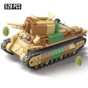 Askeri Serisi Tipi 89 I-GO Orta Tankı Yapı Taşları Tuğla Dünya Savaşı Japon Tankı çocuk için oyuncak Doğum Günü Hediyeleri 528 ADET