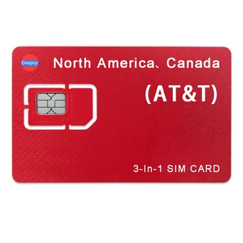 AT & T Ön Ödemeli Sım Kart ABD Amerika Kanada Meksika, Uluslararası Veri Dolaşım SIM Kart, ATT 4G LTE wifi Sınırsız Konuşma Veri sım