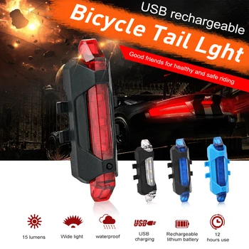 AUBTEC bisiklet arka led ışık bisiklet kuyruk ışık USB arka lambaları şarj edilebilir MTB bisiklet lambası su geçirmez ışık Ciclismo aksesuarları