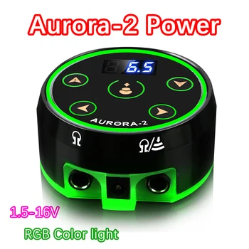 Aurora 2 dijital LCD dövme güç kaynağı RGB renk ışık kalıcı makyaj Mini Led dokunmatik yüzey dövme makinesi malzemeleri
