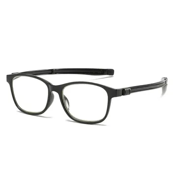 Ayarlanabilir Unisex Asılı Boyun Presbiyopi Gözlük Erkekler Kalıcı Manyetik Taşınabilir okuma gözlüğü Kadın Tam Çerçeve Gözlük + 3.5
