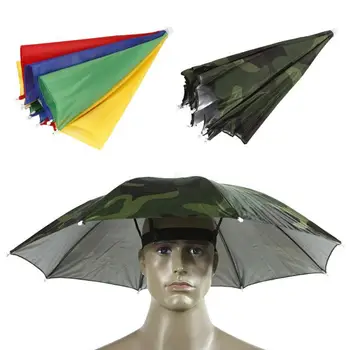 Açık Balıkçılık Kapaklar Taşınabilir Kafa Şemsiye Şapka Anti-Yağmur Balıkçılık Anti-güneş şemsiyesi Şapka Yetişkinler Unisex Açık Spor Kap Sıcak # ND