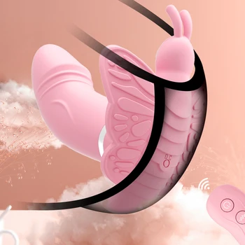 Aşınma Yapay Penis Kelebek Vibratör Çift için Seks Oyuncakları Orgazm Masturbator Kablosuz Uzaktan Kumanda Yapay Penis Vibratörler Kadınlar için Külot