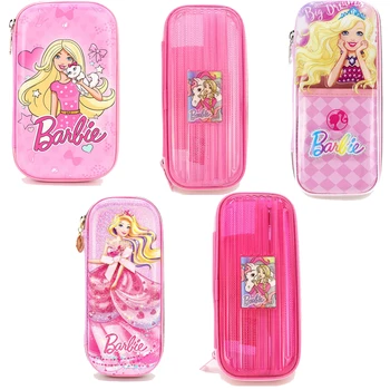 Barbie Kırtasiye Kutusu Büyük Kapasiteli eğitici oyuncak Öğrenci Kız Çocuk Prenses Seti Anime Kalem Kutusu Kız çocuklar için doğum günü hediyesi