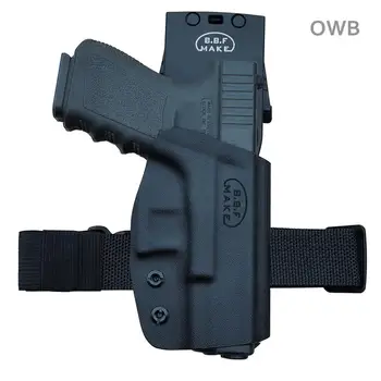 BBF Yapmak KYDEX OWB Kılıfı Glock 19 19x23 32 17 22 3125 26 27 33 CZ P10 Tabanca Kılıfı Kemer Dış Taşıma Tabanca Kılıfı