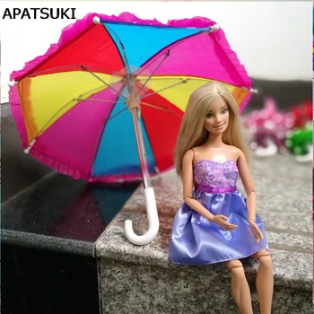 Bebek Aksesuarları El Yapımı Şemsiye barbie bebek Bebek seramik karo Rastgele Renk Kız Doğum Günü noel hediyesi