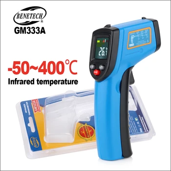 BENETECH Kızılötesi Termometre Temassız HD Renkli Ekran Sıcaklık Sensörü-50-400℃ El Dijital Lazer IR Termometre