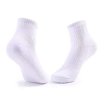 Beyaz spor çorapları Kalın Havlu Alt Absorbe Ter Koşu Çorap Unisex Spor Egzersiz giyim Yumuşak Rahat Yürüyüş Bisiklet Çorap