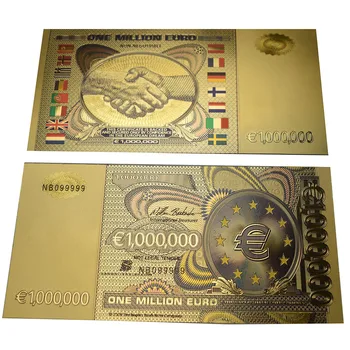 Bir Milyon Renkli Euro Altın Folyo Banknot altın folyo envope 24 Altın Kaplama Koleksiyonu Ve Hediyeler