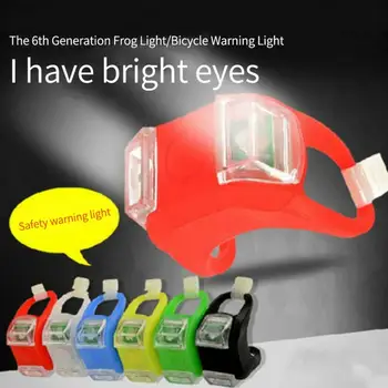Bisiklet bisiklet ışık silikon LED bisiklet arka lambası ıtme bisiklet arka ışık su geçirmez 3 modu kask lambası flaş bisiklet aksesuarları