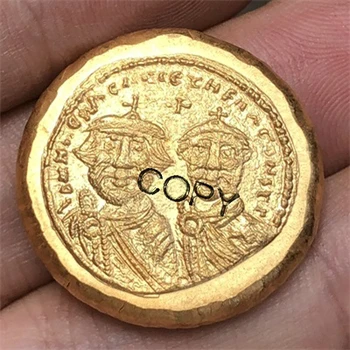 Bizans İmparatorluğu Solidus 626-629 kopya paraları 21mm